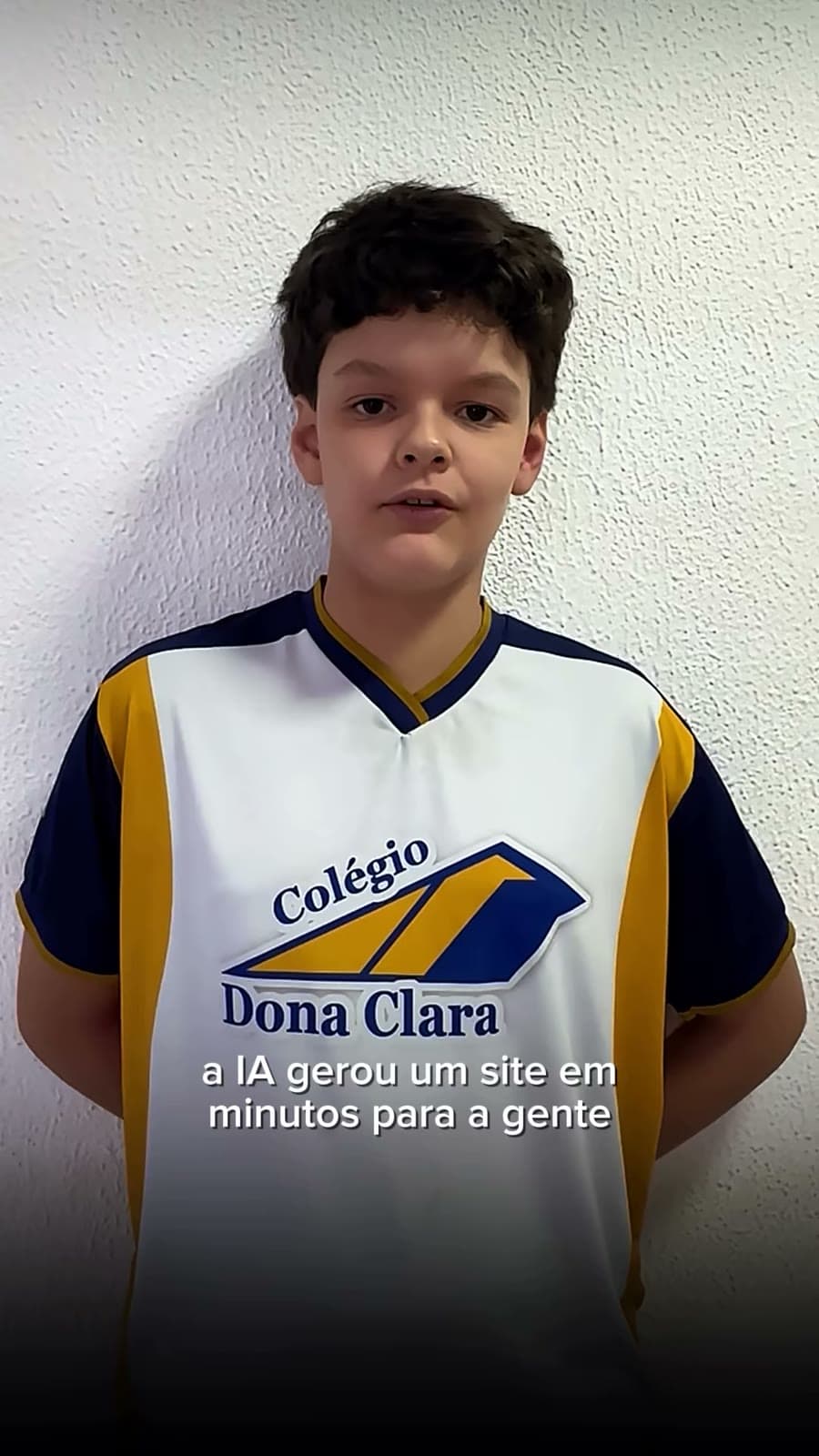 Aluno relatando sua experiência após a aula